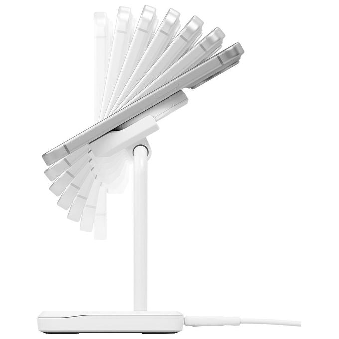 Cygnett CY5099BUNCP ChargeBase Base di Ricarica Wireless Qi2 2 in 1 15W iPhone AirPods colore Bianco