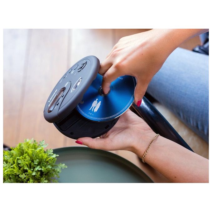 Lenco CD-300 Lettore CD Portatile Bluetooth Antishock MP3 Batterie Ricaricabili NiMH Jack 3.5 mm colore Nero