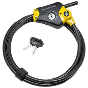 Master Lock 8433EURD Lucchetto con Cavo Python Regolabile da 30 cm a 1,8 m Diametro 10 mm Acciaio Intrecciato Chiave a Perno 4 Chiavi Incluse colore Nero
