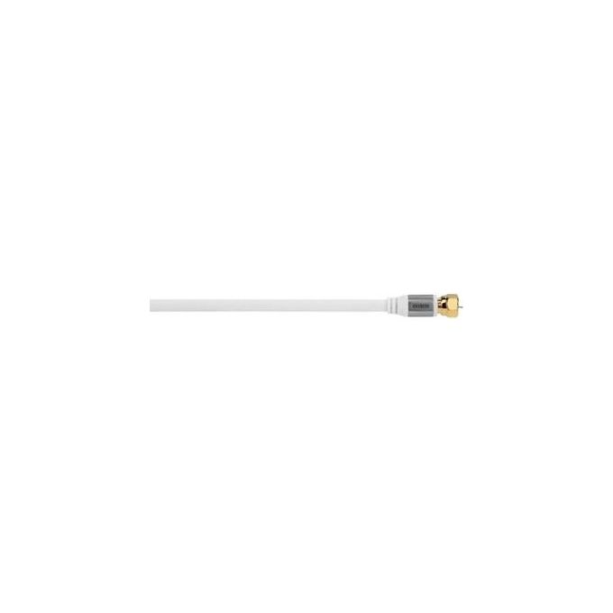 Hama 00127193 Avinity Cavo Coassiale 2xF Maschio Placcato Oro Schermatura 110 dB colore Bianco