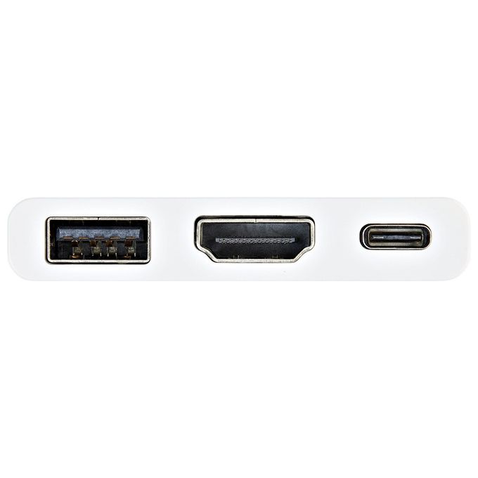 Startech Adattatore Multifunzione USB-C a HDMI 4k con Power Delivery e porta USB-A - Bianco