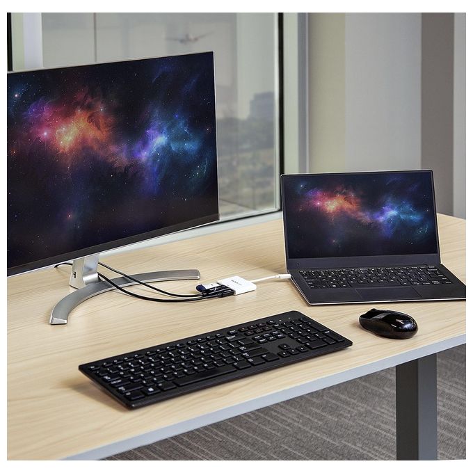 Startech Adattatore Multifunzione USB-C a HDMI 4k con Power Delivery e porta USB-A - Bianco