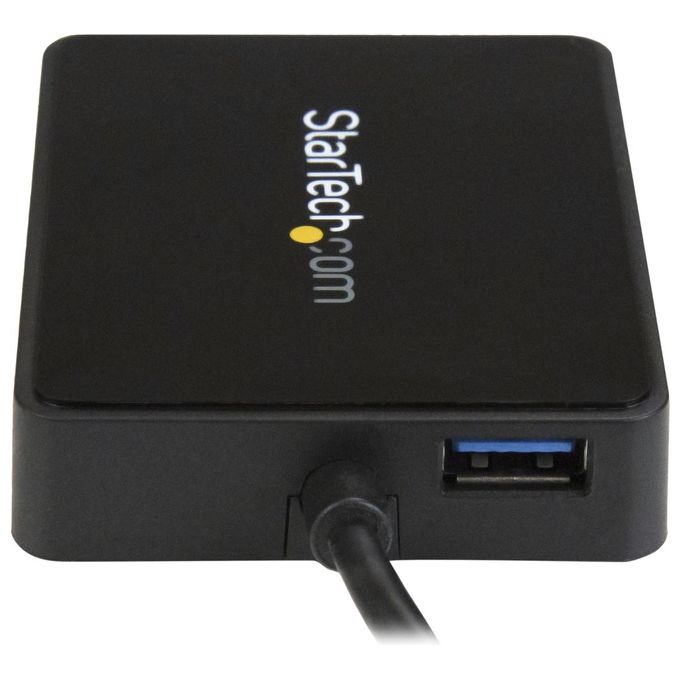 StarTech US1GC301AU2R Adattatore di Rete USB-C a Doppia Uscita Ethernet Gigabit con Porta USB Tipo-A 5 Gbps Chipset ASIX AX88179 colore Nero