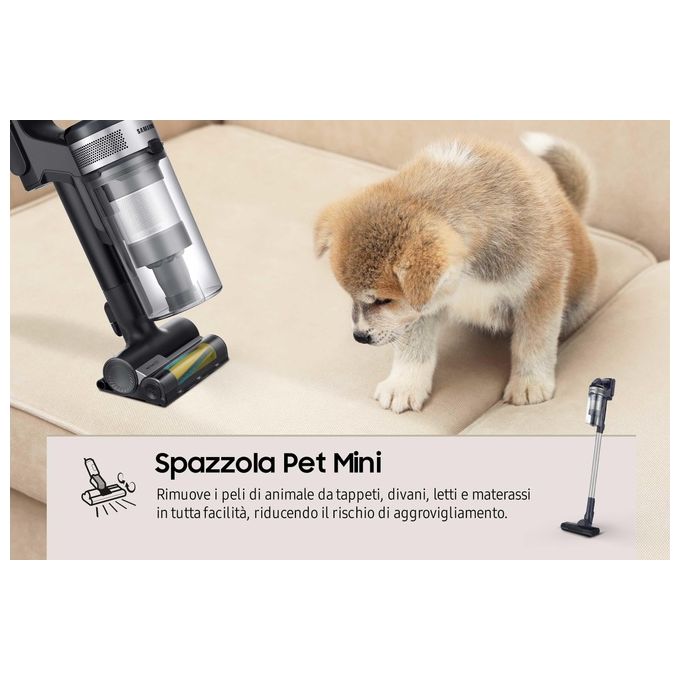 Samsung VS15A60AGR5 Jet 65 Pet Aspirapolvere senza filo Multiciclonica 0,8 L 150 W 40 min 86 dB colore Nero Argento