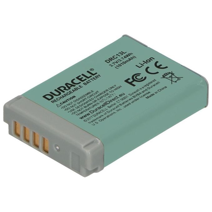 Duracell DRC13L Batteria Li-Ion 1010 mAh 3,7 V per Canon NB-13L PowerShot G7 X G9 X SX720 colore Nero