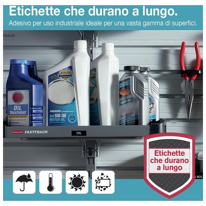DYMO d1 Durable 12 mm x 5,5 m nero Bianco Permanente