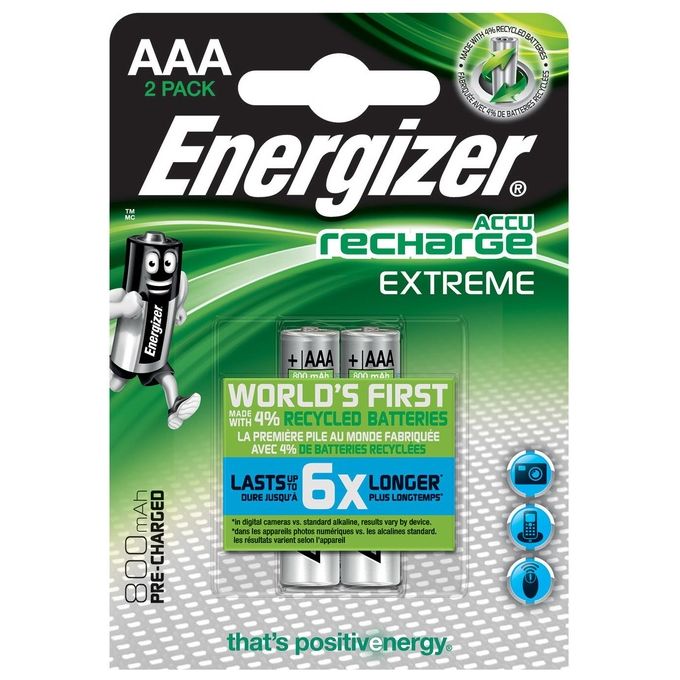 Energizer E300624300 Ministilo Extreme Ricaricabile Blister 2 Pezzi