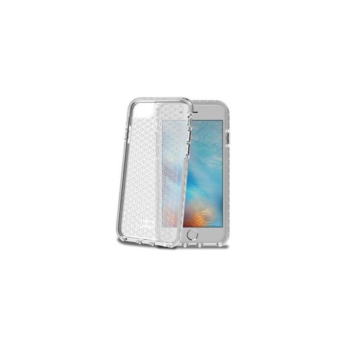 Celly HEXAGON800WH Hexagon Cover per iPhone 7 TPE Trasparente colore Bianco