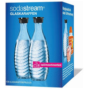 SodaStream 1047200490 Glass Carafe Duo Pack Accessorio Gasatore 2 Bottiglie in Vetro 0,75 L lavabili in lavastoviglie colore Trasparente
