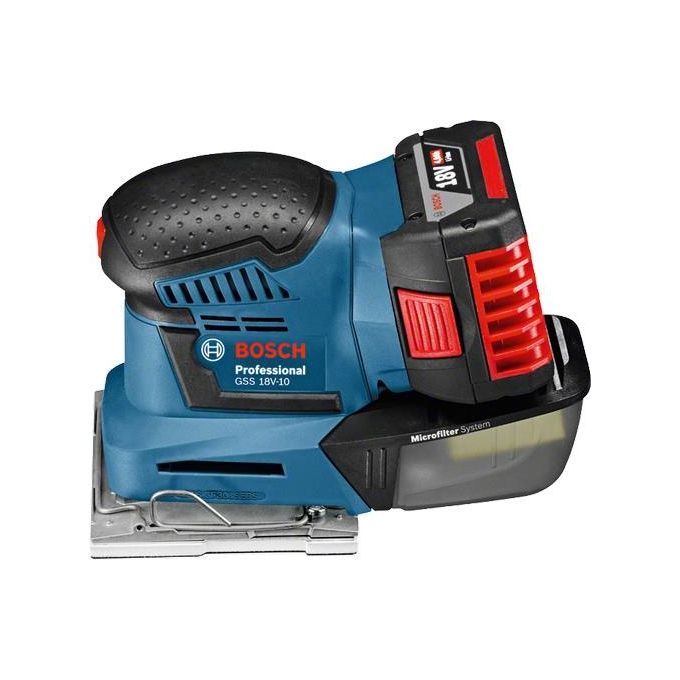 Bosch GSS 18V-10 Levigatrice Orbitale a Batteria Blu (Batteria Non Inclusa)