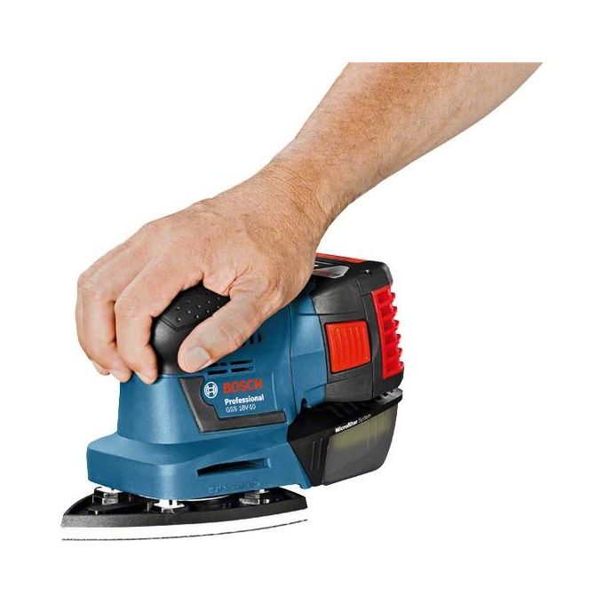 Bosch GSS 18V-10 Levigatrice Orbitale a Batteria Blu (Batteria Non Inclusa)