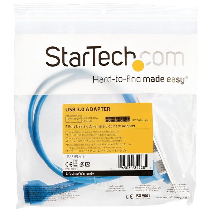 StarTech Adattatore piastra slot USB 3.0 A femmina 2 porte