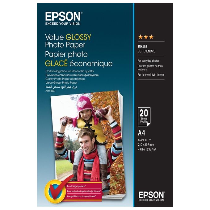 Epson carta foto Lucida a4 20 Fogli 183gr