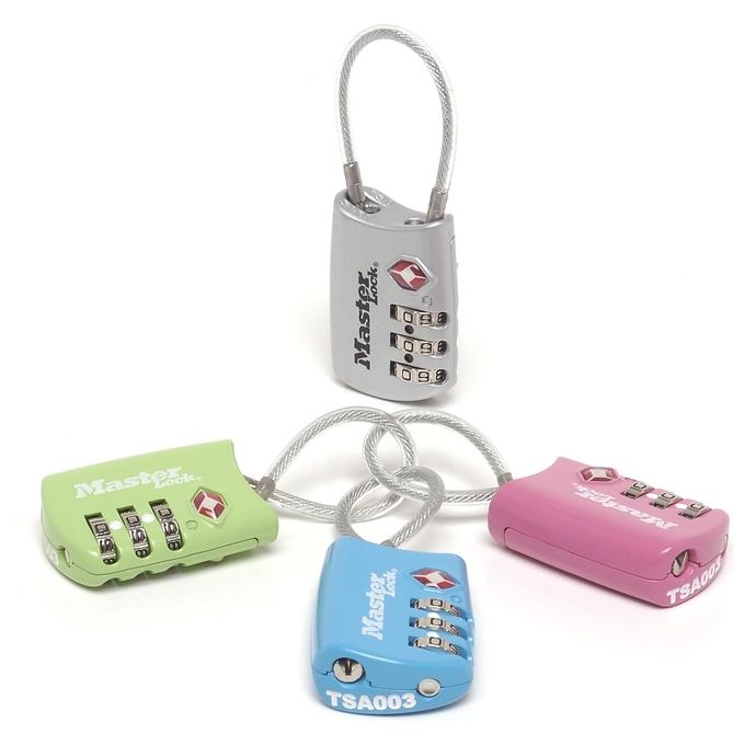 Master Lock 4688EURD Lucchetto per Bagagli in Alluminio Approvato dalla TSA 8.2x3x1.4cm