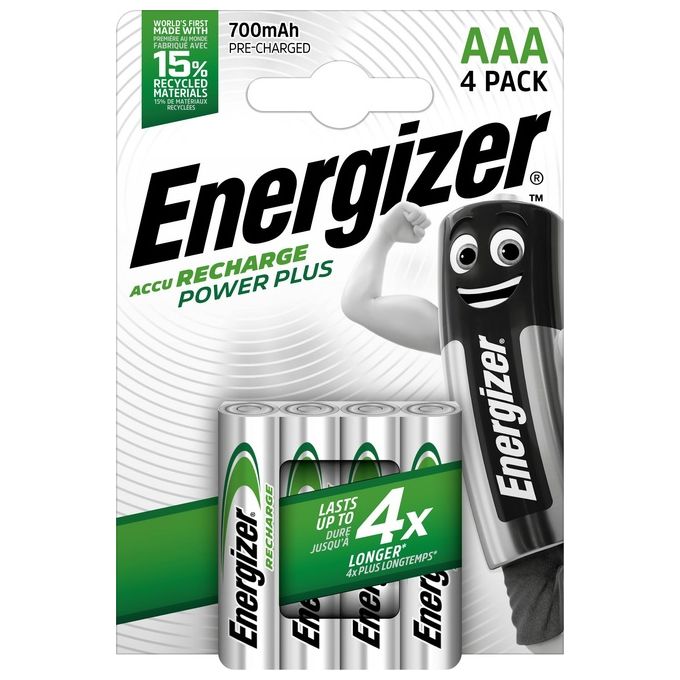 Energizer 638626 Ministilo Power Plus 4 Pile Ricaricabili
