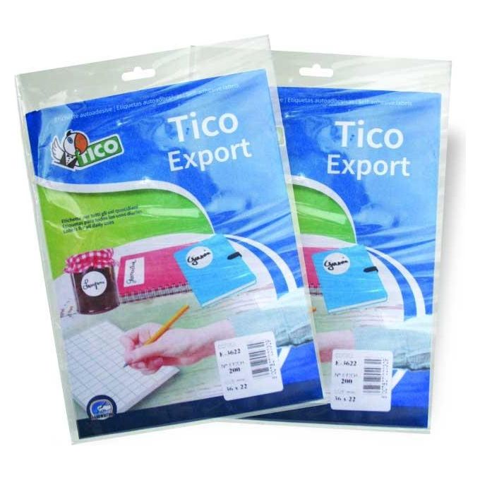 Tico Confezione 10 etichette Bianche in Busta 150x115