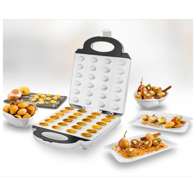 Unold Piastra per Waffle 1400W Acciaio Inossidabile-Bianco