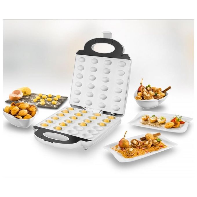 Unold Piastra per Waffle 1400W Acciaio Inossidabile-Bianco