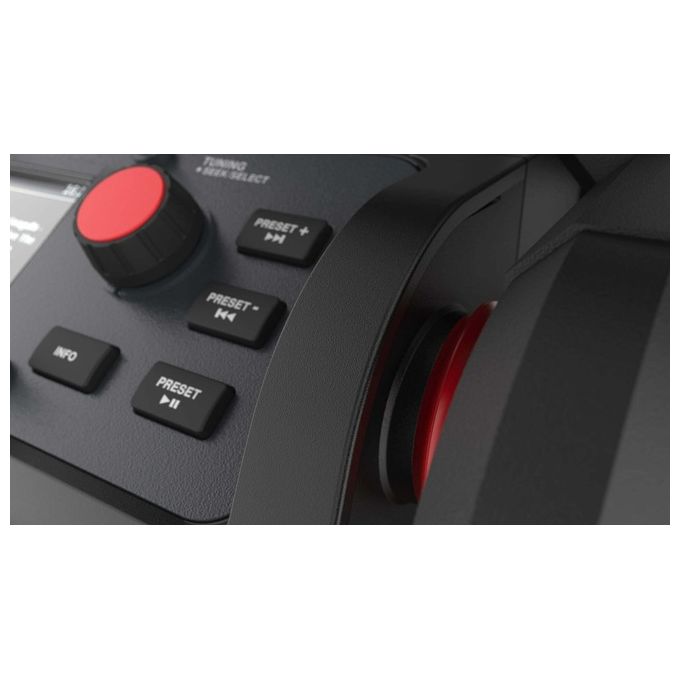 Perfectpro RP2 Rockpro Radio per Cantiere Digitale con Sintonizzatore DAB+ FM Potenza 30 W Batteria 4000 mAh Fino a 12 h IP65 colore Nero Rosso