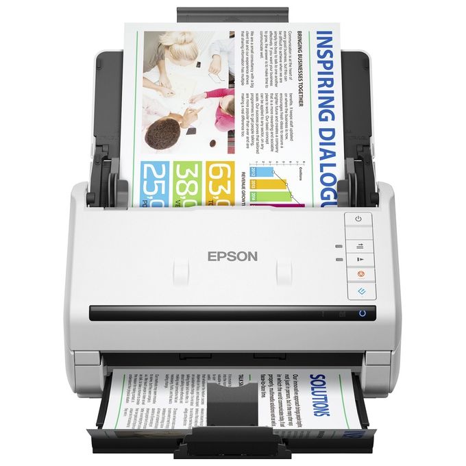 Epson B11B261401 WorkForce DS-530II Scanner a Foglio A4 600x600 DPI Duplex ADF 50 Fogli 35 ppm USB 3.2 colore Nero Bianco