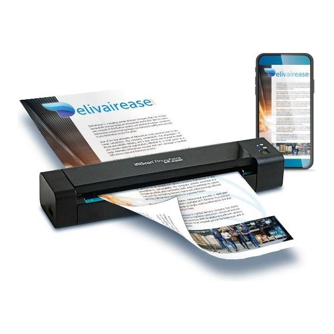 IRIScan 463572 IRIScan Anywhere 6 WiFi Scanner Portatile Duplex 15 ppm A4 Batteria Ricaricabile USB-C Wi-Fi OCR PDF colore Nero