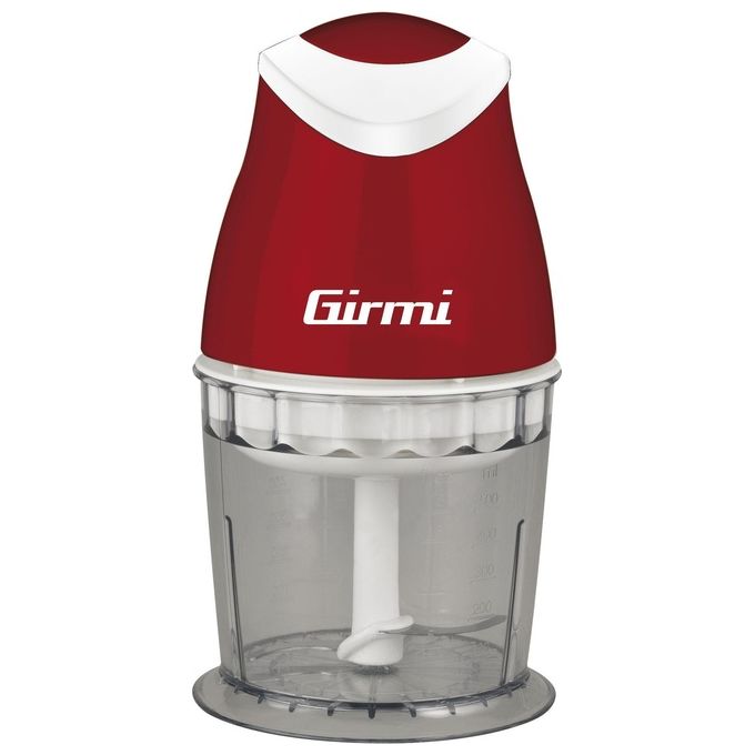 Girmi TR01 Tritatutto Elettrico 350W 500 ml Funzione Pulse Lame Acciaio Inox colore Rosso