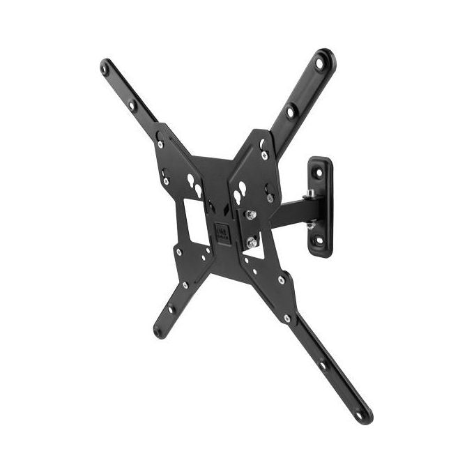 One For All WM2441 Supporto TV da Parete Girevole 90° Inclinabile 15° 13 55'' 30 Kg VESA 75x75 400x400 colore Nero