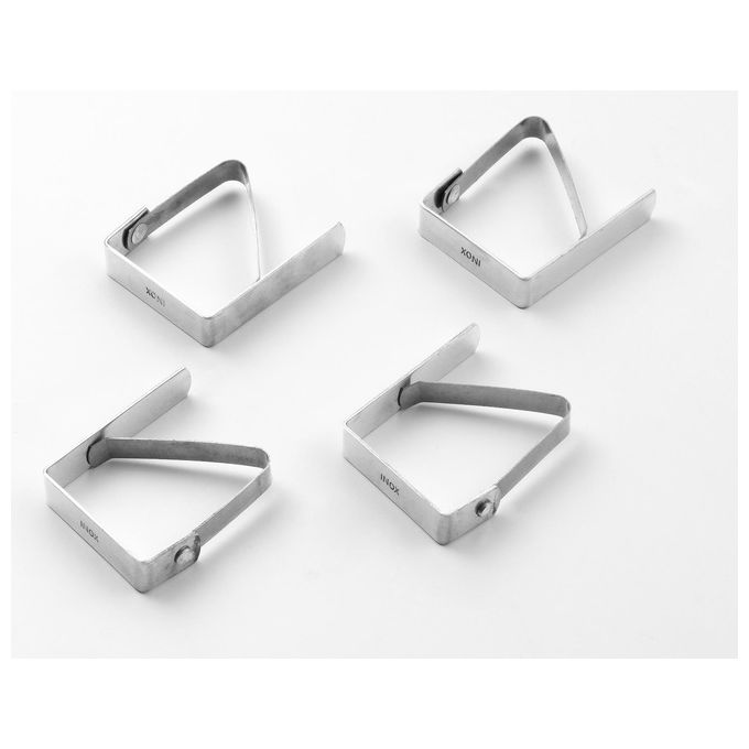 Pedrini 4 Fermatovaglie in acciaio inox