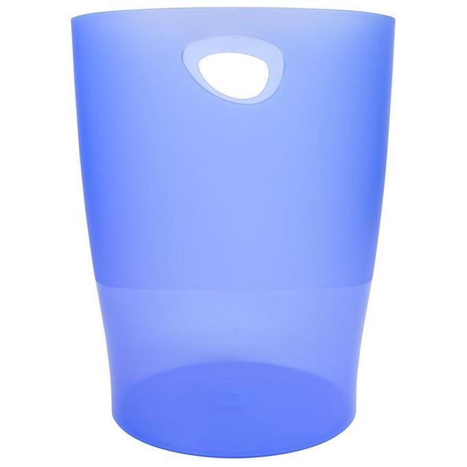 Exacompta Cestino 15 Litri Blu Ghiaccio