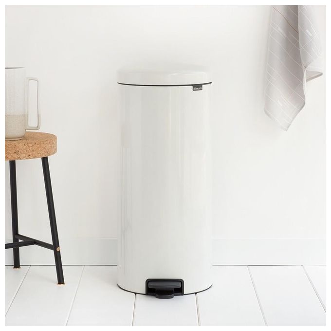 Brabantia Pedal Bin Newicon Pattumiera a Pedale 30 Litri Bianco