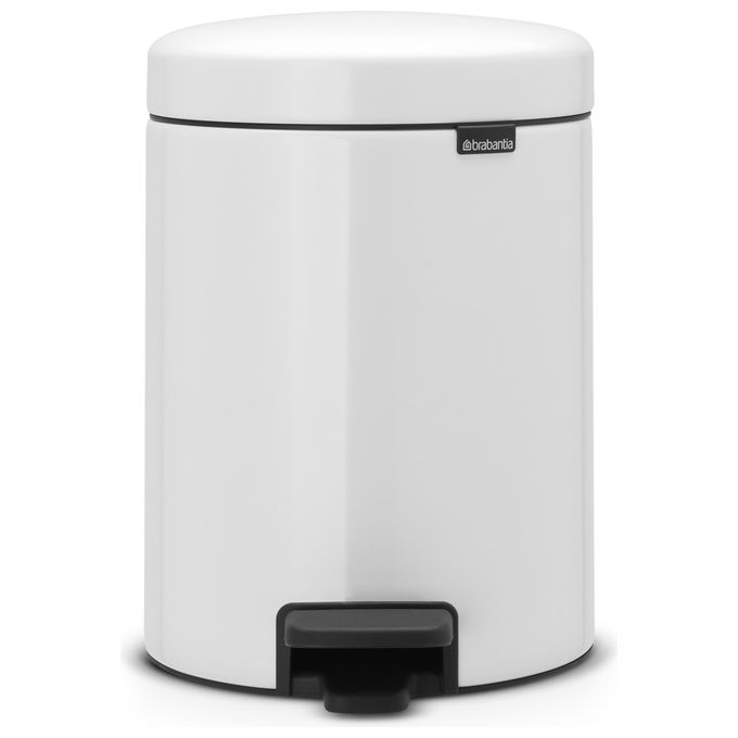 Brabantia Pedal Bin Newicon Pattumiera a Pedale 5 Litri Bianco