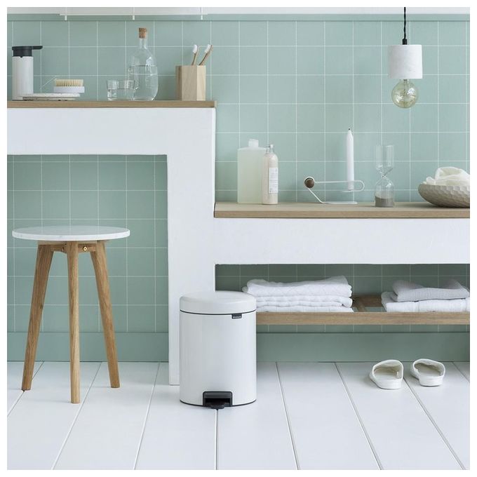 Brabantia Pedal Bin Newicon Pattumiera a Pedale 5 Litri Bianco