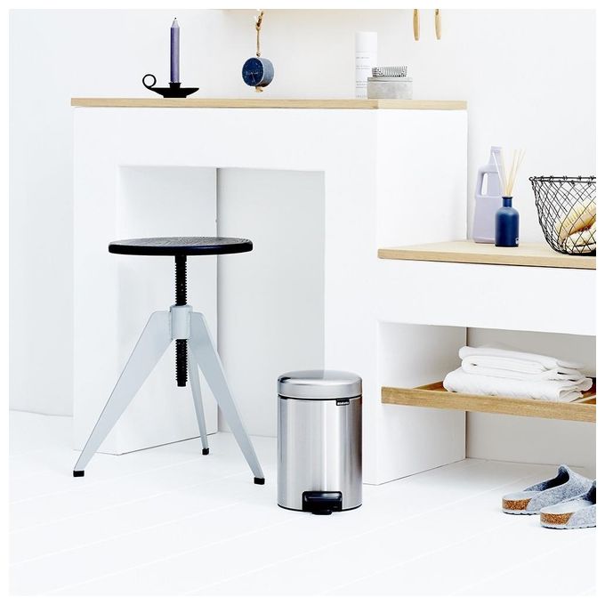 Brabantia Pedal Bin Newicon Pattumiera a Pedale 3 Litri Inox Satinato