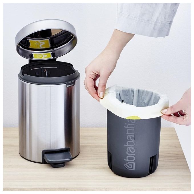 Brabantia Pedal Bin Newicon Pattumiera a Pedale 3 Litri Inox Satinato