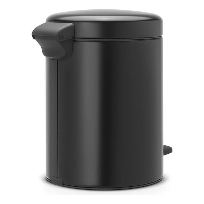 Brabantia Pedal Bin Newicon Pattumiera a Pedale 5 Litri Nero Opaco