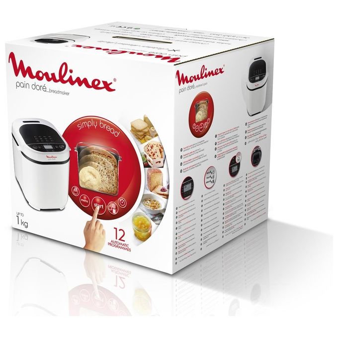 Moulinex OW2101 Pain Plaisir Macchina del Pane 1 kg 12 Programmi 650W Bianco
