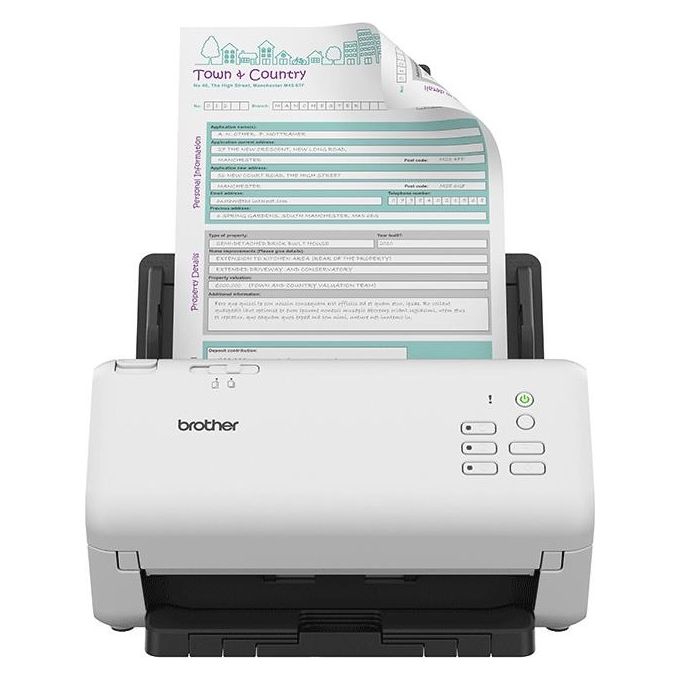Brother ADS-4300N Scanner ADF Documentale Rete 600x600 DPI 40 ppm Duplex 80 ipm ADF 80 fogli colore Nero