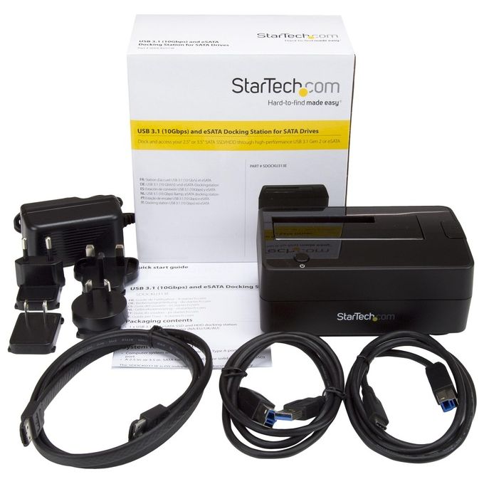 Startech Box externo USB 3.1 Gen 2 (10Gbps) ad 1 alloggiamento da 2,5-3,5 con eSATA e UAS - SSD-HDD