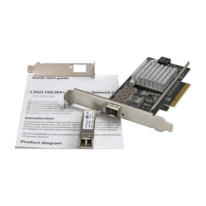 Startech Scheda di Rete in Fibra Ottica ad 1 Porta 10G SFP+ PCIe Intel Chip M-M