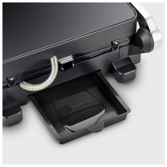 Severin KG2399 Griglia di contatto con Display Touch 5 Programmi Piastre in Ceramica Rimovibili Temperatura Max 230 °C Potenza 1800 W colore Nero Acciaio inox