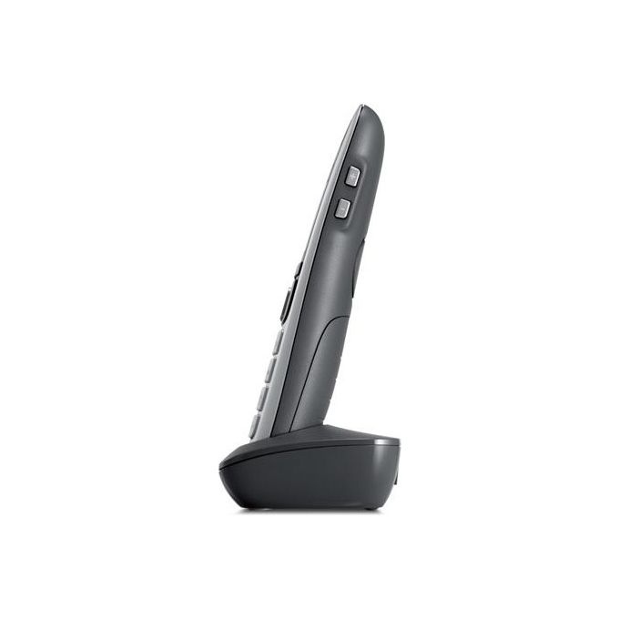 Gigaset S30852-H2766-B101 E560HX Telefono cordless DECT Identificatore di chiamata Vivavoce Segreteria telefonica Tasti retroilluminati colore Platinum