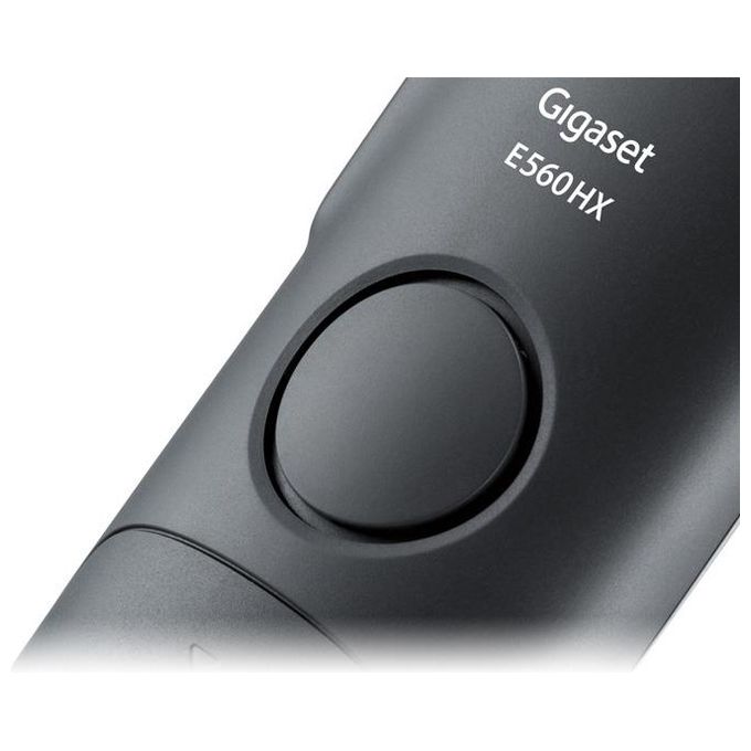 Gigaset S30852-H2766-B101 E560HX Telefono cordless DECT Identificatore di chiamata Vivavoce Segreteria telefonica Tasti retroilluminati colore Platinum