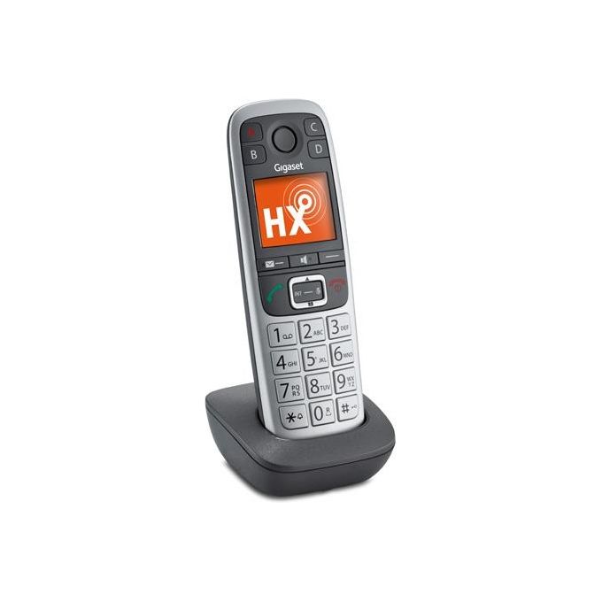 Gigaset S30852-H2766-B101 E560HX Telefono cordless DECT Identificatore di chiamata Vivavoce Segreteria telefonica Tasti retroilluminati colore Platinum