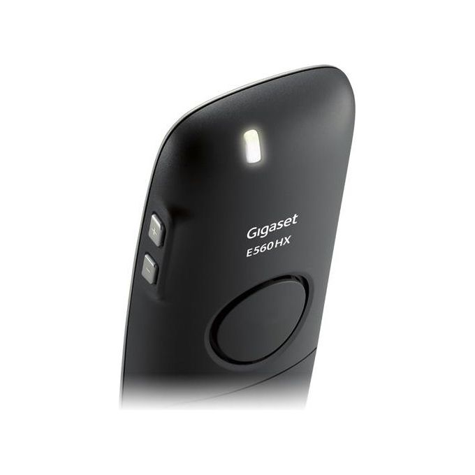 Gigaset S30852-H2766-B101 E560HX Telefono cordless DECT Identificatore di chiamata Vivavoce Segreteria telefonica Tasti retroilluminati colore Platinum
