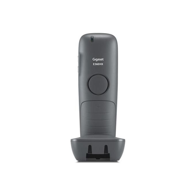 Gigaset S30852-H2766-B101 E560HX Telefono cordless DECT Identificatore di chiamata Vivavoce Segreteria telefonica Tasti retroilluminati colore Platinum