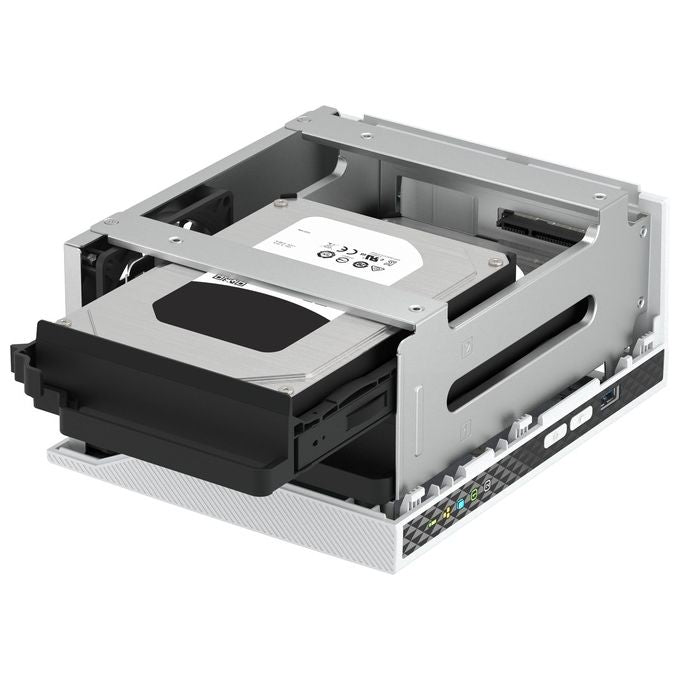 Qnap TS-233 NAS Tower ARM Cortex-A55 Quad-Core 2 GHz 2 GB RAM SATA HDD SSD QTS 5.0 colore Bianco