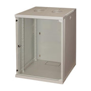 Link armadio 15 unita' da muro per reti (a)750 x (l)540 x (p) 450 mm colore grigio
