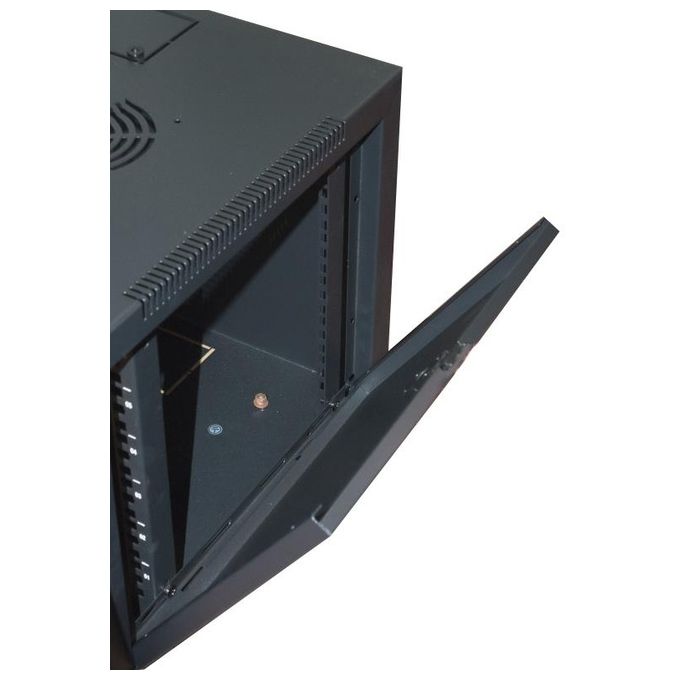 Link armadio 6 unita' da muro per reti (a)350 x (l)540 x (p) 450 mm colore nero