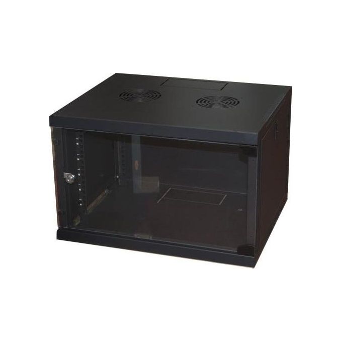 Link armadio 6 unita' da muro per reti (a)350 x (l)540 x (p) 450 mm colore nero
