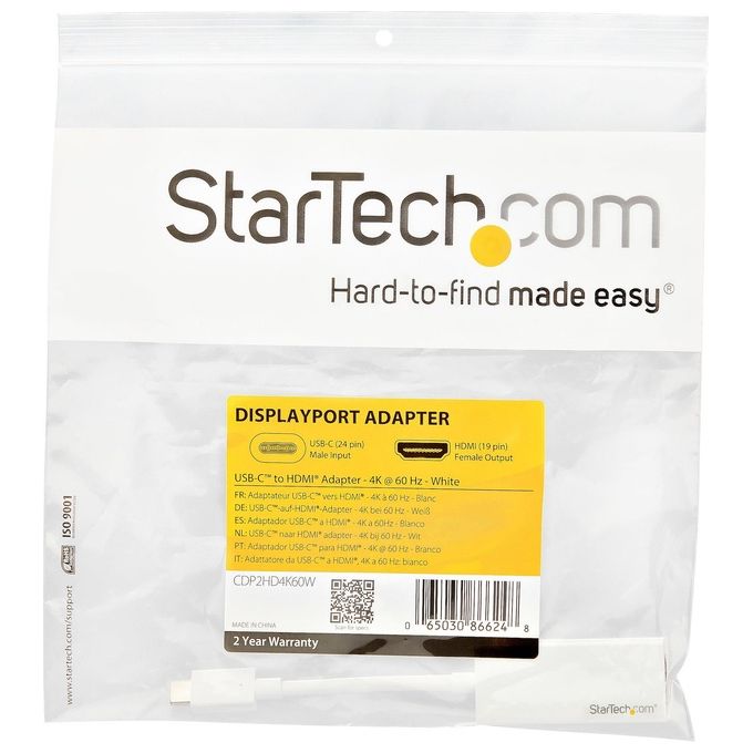 Startech Adattatore USB-C a HDMI - 4k 60hz - Bianco
